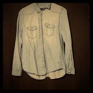 Denim button down